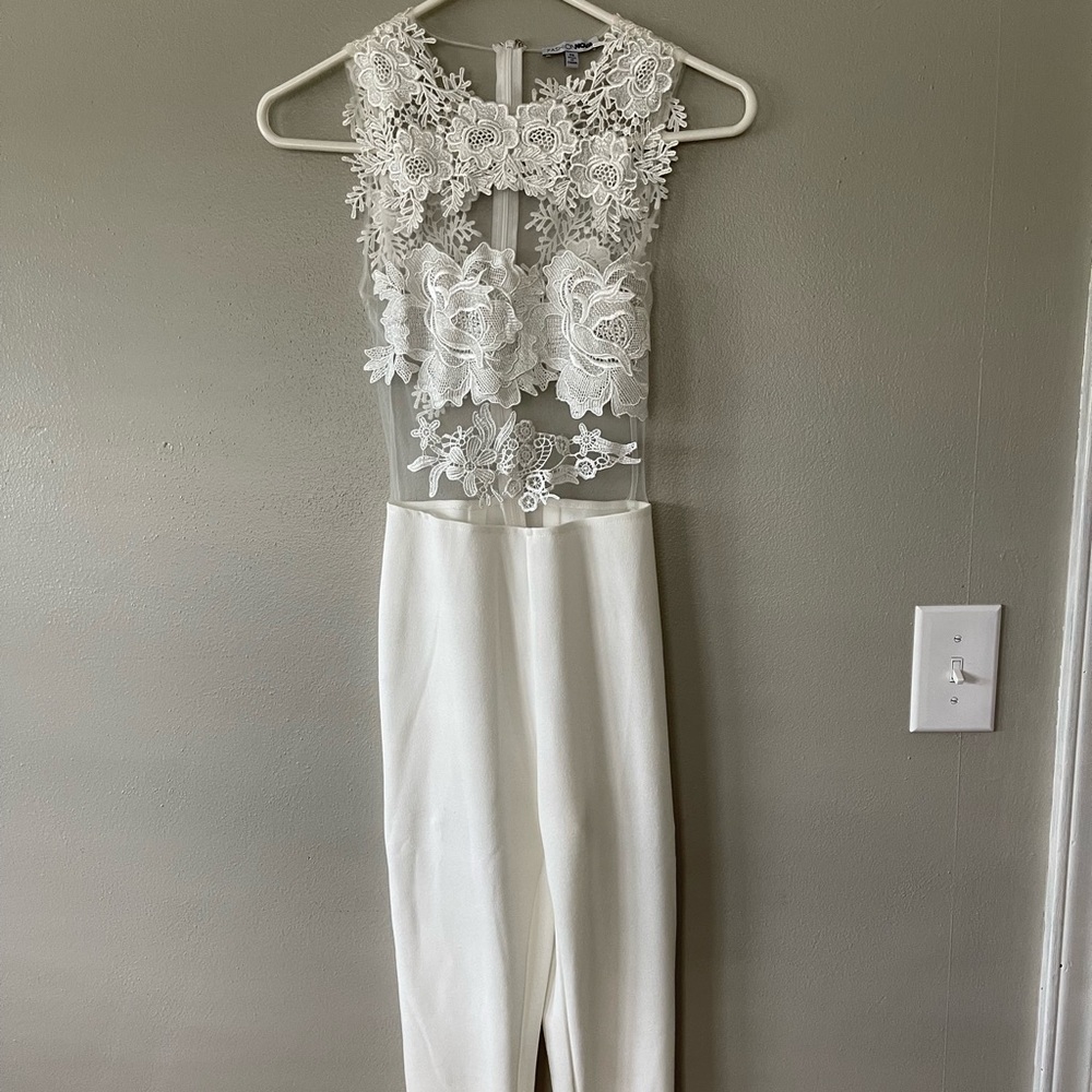 Fashion Nova Sweet Revenge Jumpsuit - White